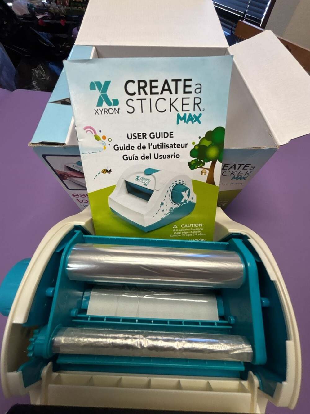 Xyron Create-A-Sticker Max Sticker Maker with User Guide and Box - Picture 3 of 3
